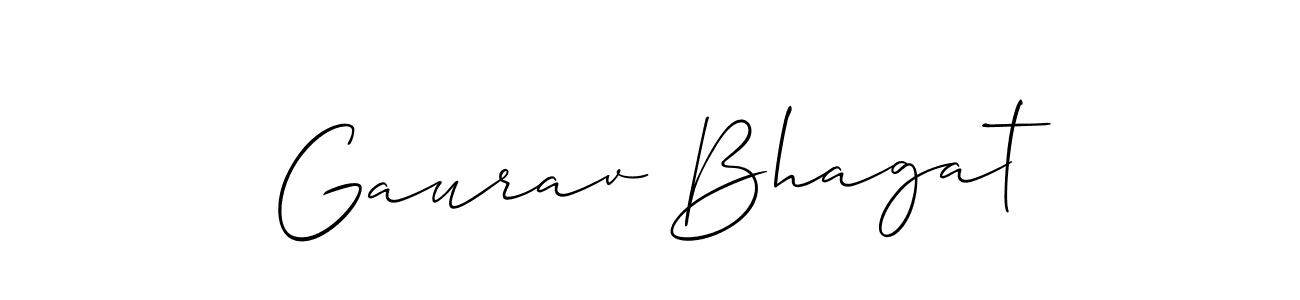 You should practise on your own different ways (Allison_Script) to write your name (Gaurav Bhagat) in signature. don't let someone else do it for you. Gaurav Bhagat signature style 2 images and pictures png