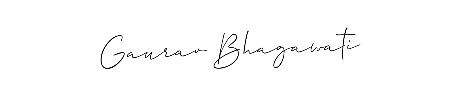 It looks lik you need a new signature style for name Gaurav Bhagawati. Design unique handwritten (Allison_Script) signature with our free signature maker in just a few clicks. Gaurav Bhagawati signature style 2 images and pictures png