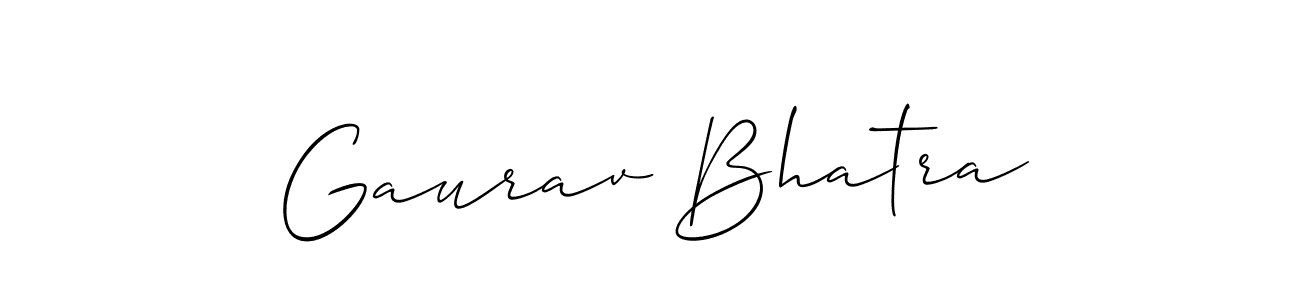 Gaurav Bhatra stylish signature style. Best Handwritten Sign (Allison_Script) for my name. Handwritten Signature Collection Ideas for my name Gaurav Bhatra. Gaurav Bhatra signature style 2 images and pictures png