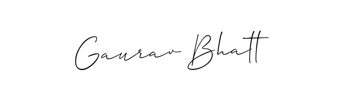 How to Draw Gaurav Bhatt signature style? Allison_Script is a latest design signature styles for name Gaurav Bhatt. Gaurav Bhatt signature style 2 images and pictures png