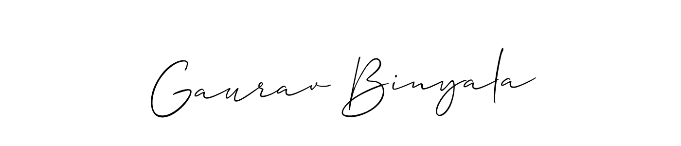 Best and Professional Signature Style for Gaurav Binyala. Allison_Script Best Signature Style Collection. Gaurav Binyala signature style 2 images and pictures png