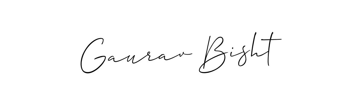 Gaurav Bisht stylish signature style. Best Handwritten Sign (Allison_Script) for my name. Handwritten Signature Collection Ideas for my name Gaurav Bisht. Gaurav Bisht signature style 2 images and pictures png