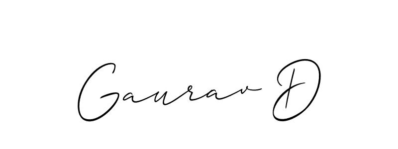 This is the best signature style for the Gaurav D name. Also you like these signature font (Allison_Script). Mix name signature. Gaurav D signature style 2 images and pictures png