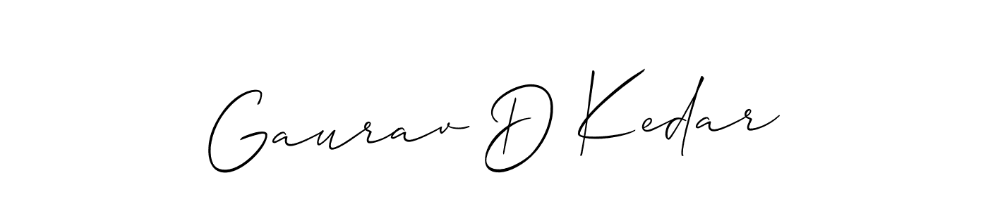 How to Draw Gaurav D Kedar signature style? Allison_Script is a latest design signature styles for name Gaurav D Kedar. Gaurav D Kedar signature style 2 images and pictures png