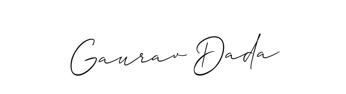 How to Draw Gaurav Dada signature style? Allison_Script is a latest design signature styles for name Gaurav Dada. Gaurav Dada signature style 2 images and pictures png