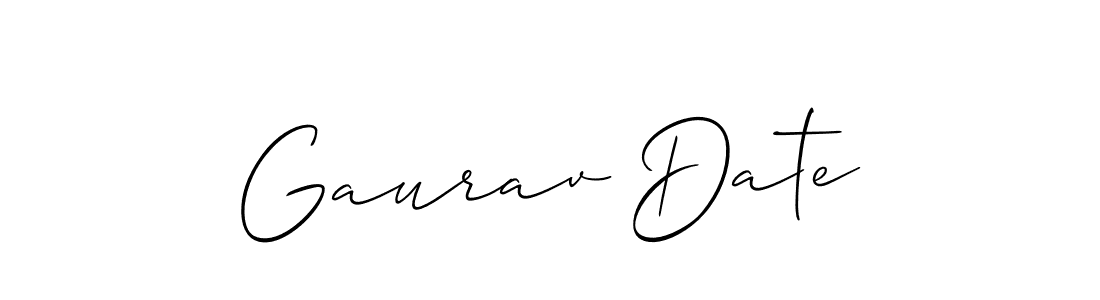 Also we have Gaurav Date name is the best signature style. Create professional handwritten signature collection using Allison_Script autograph style. Gaurav Date signature style 2 images and pictures png