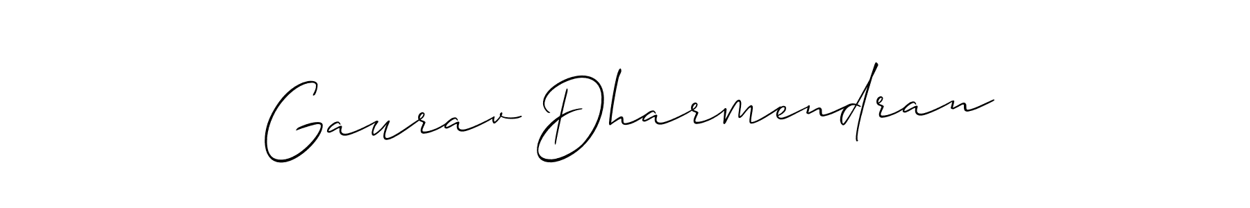 Design your own signature with our free online signature maker. With this signature software, you can create a handwritten (Allison_Script) signature for name Gaurav Dharmendran. Gaurav Dharmendran signature style 2 images and pictures png