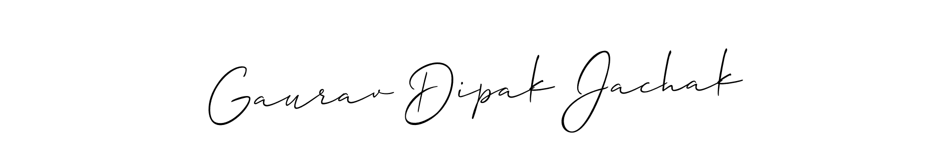 Gaurav Dipak Jachak stylish signature style. Best Handwritten Sign (Allison_Script) for my name. Handwritten Signature Collection Ideas for my name Gaurav Dipak Jachak. Gaurav Dipak Jachak signature style 2 images and pictures png