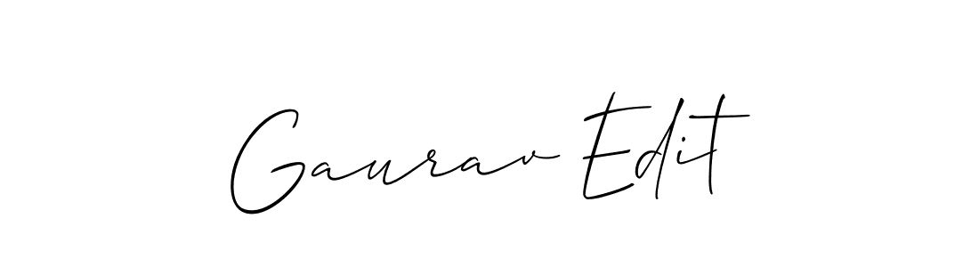 It looks lik you need a new signature style for name Gaurav Edit. Design unique handwritten (Allison_Script) signature with our free signature maker in just a few clicks. Gaurav Edit signature style 2 images and pictures png