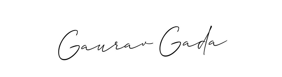 Create a beautiful signature design for name Gaurav Gada. With this signature (Allison_Script) fonts, you can make a handwritten signature for free. Gaurav Gada signature style 2 images and pictures png