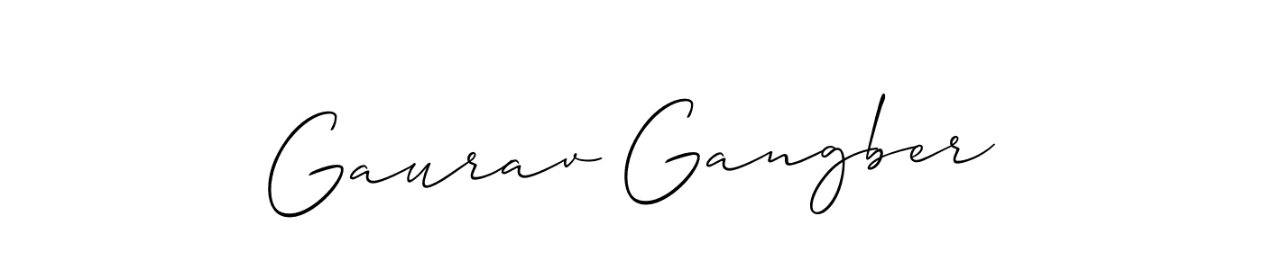 Also You can easily find your signature by using the search form. We will create Gaurav Gangber name handwritten signature images for you free of cost using Allison_Script sign style. Gaurav Gangber signature style 2 images and pictures png