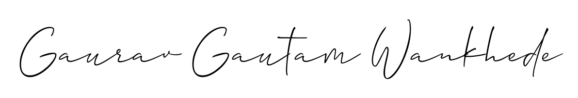 Download transparent PNG signature for name Gaurav Gautam Wankhede styled with Allison_Script font. Ready to paste directly into PDF and Word agreements. Gaurav Gautam Wankhede signature style 2 images and pictures png