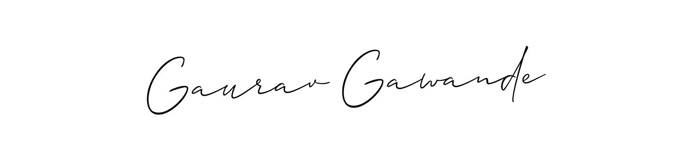 Gaurav Gawande stylish signature style. Best Handwritten Sign (Allison_Script) for my name. Handwritten Signature Collection Ideas for my name Gaurav Gawande. Gaurav Gawande signature style 2 images and pictures png