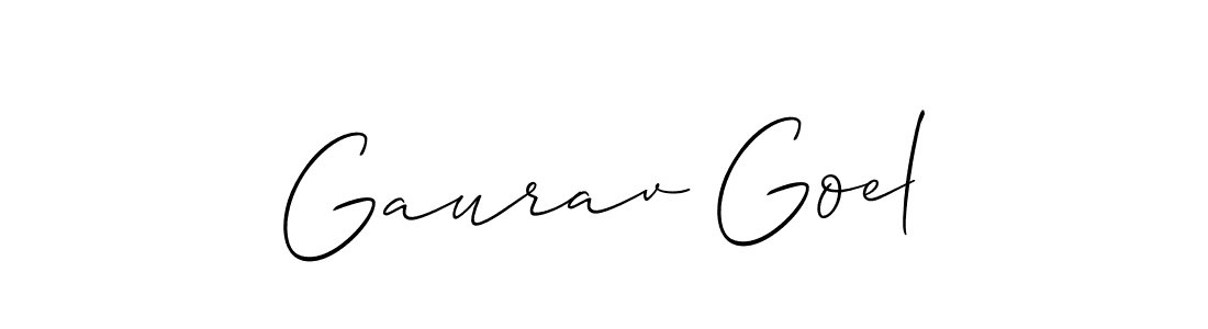 Make a beautiful signature design for name Gaurav Goel. With this signature (Allison_Script) style, you can create a handwritten signature for free. Gaurav Goel signature style 2 images and pictures png