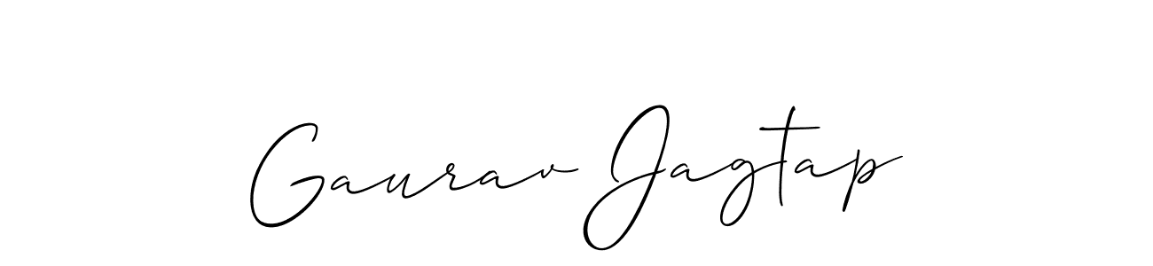 Create a beautiful signature design for name Gaurav Jagtap. With this signature (Allison_Script) fonts, you can make a handwritten signature for free. Gaurav Jagtap signature style 2 images and pictures png