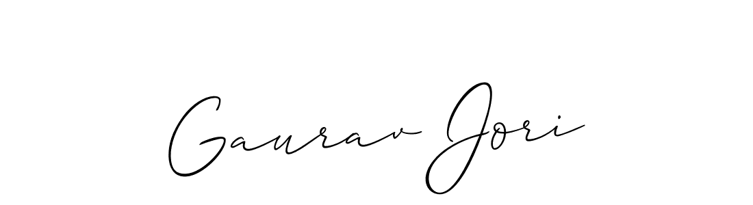 Allison_Script is a professional signature style that is perfect for those who want to add a touch of class to their signature. It is also a great choice for those who want to make their signature more unique. Get Gaurav Jori name to fancy signature for free. Gaurav Jori signature style 2 images and pictures png