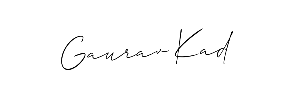 Use a signature maker to create a handwritten signature online. With this signature software, you can design (Allison_Script) your own signature for name Gaurav Kad. Gaurav Kad signature style 2 images and pictures png