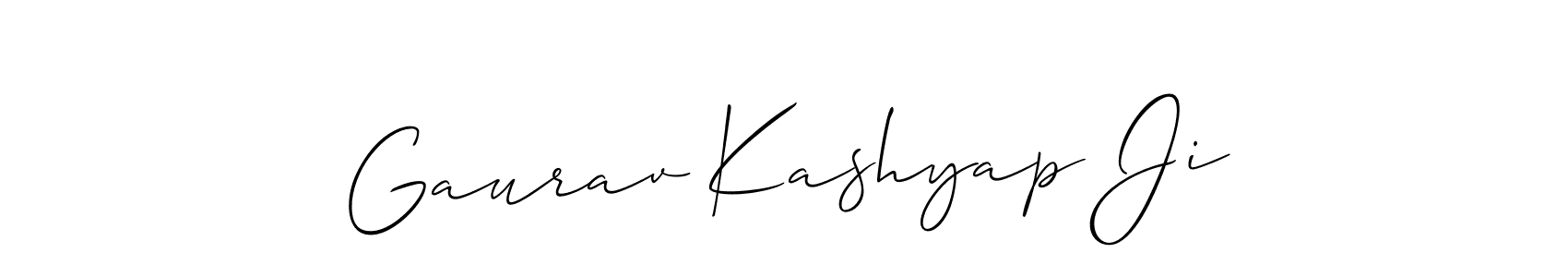 if you are searching for the best signature style for your name Gaurav Kashyap Ji. so please give up your signature search. here we have designed multiple signature styles  using Allison_Script. Gaurav Kashyap Ji signature style 2 images and pictures png