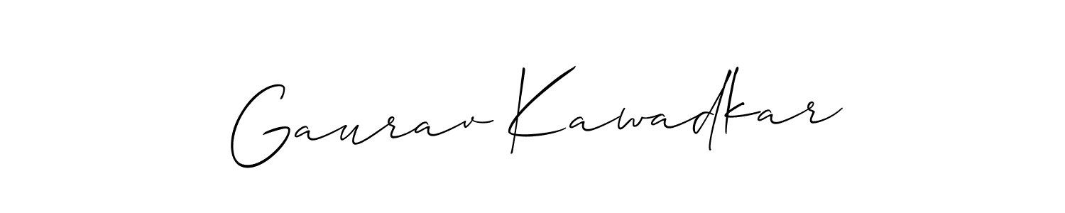 You should practise on your own different ways (Allison_Script) to write your name (Gaurav Kawadkar) in signature. don't let someone else do it for you. Gaurav Kawadkar signature style 2 images and pictures png