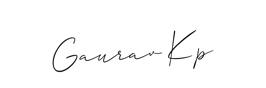 if you are searching for the best signature style for your name Gaurav Kp. so please give up your signature search. here we have designed multiple signature styles  using Allison_Script. Gaurav Kp signature style 2 images and pictures png