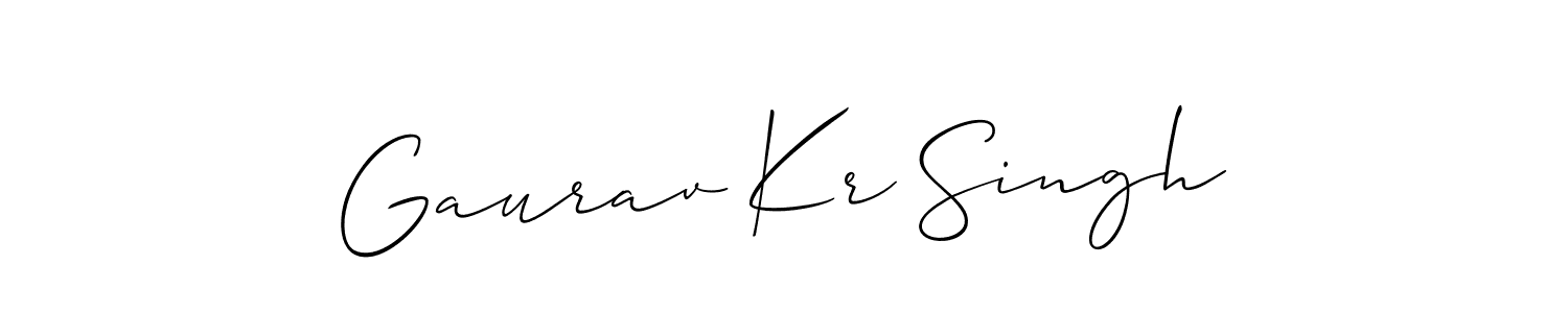 Make a beautiful signature design for name Gaurav Kr Singh. With this signature (Allison_Script) style, you can create a handwritten signature for free. Gaurav Kr Singh signature style 2 images and pictures png