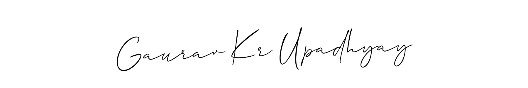Design your own signature with our free online signature maker. With this signature software, you can create a handwritten (Allison_Script) signature for name Gaurav Kr Upadhyay. Gaurav Kr Upadhyay signature style 2 images and pictures png