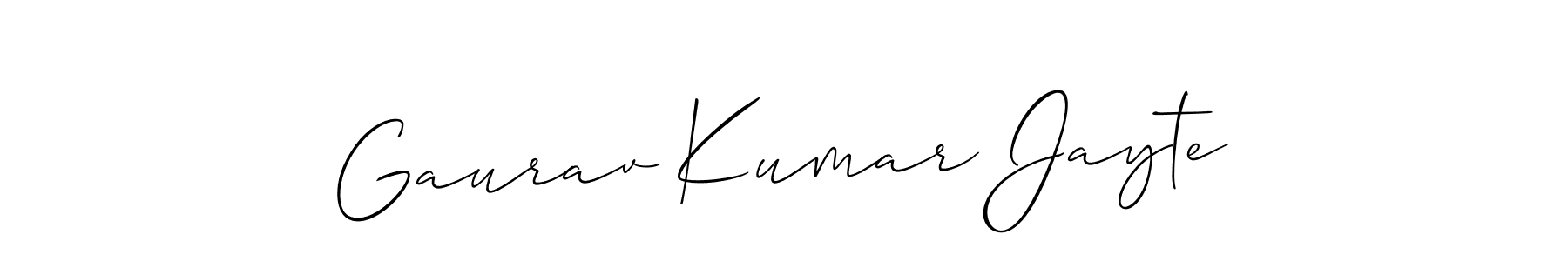 Make a beautiful signature design for name Gaurav Kumar Jayte. With this signature (Allison_Script) style, you can create a handwritten signature for free. Gaurav Kumar Jayte signature style 2 images and pictures png