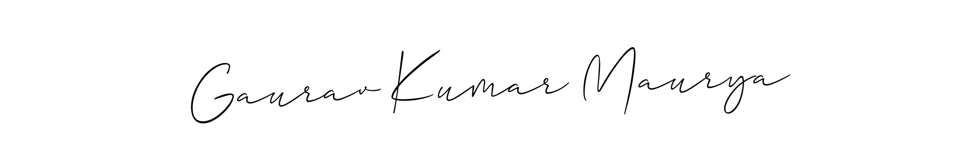 Make a beautiful signature design for name Gaurav Kumar Maurya. With this signature (Allison_Script) style, you can create a handwritten signature for free. Gaurav Kumar Maurya signature style 2 images and pictures png