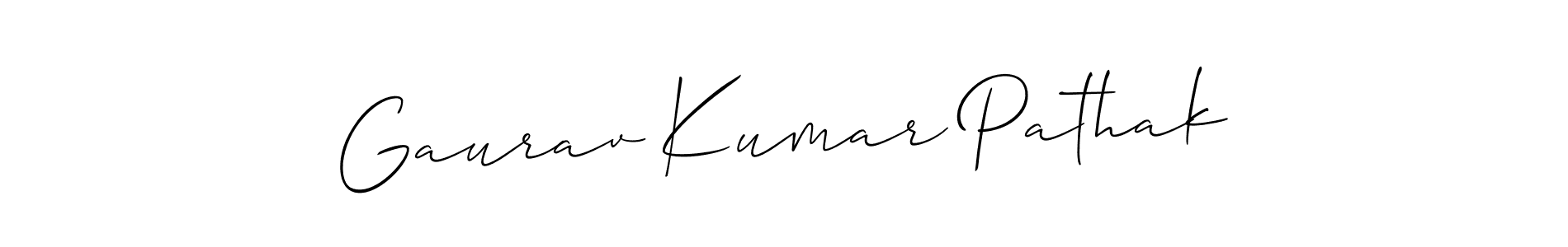 Design your own signature with our free online signature maker. With this signature software, you can create a handwritten (Allison_Script) signature for name Gaurav Kumar Pathak. Gaurav Kumar Pathak signature style 2 images and pictures png