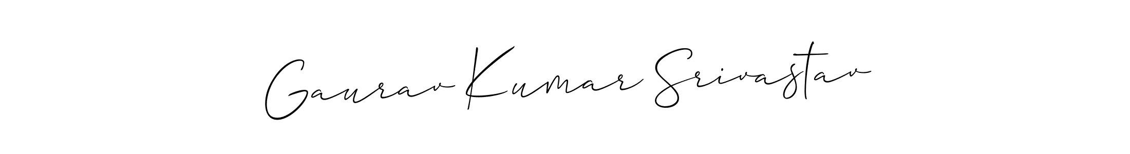 Allison_Script is a professional signature style that is perfect for those who want to add a touch of class to their signature. It is also a great choice for those who want to make their signature more unique. Get Gaurav Kumar Srivastav name to fancy signature for free. Gaurav Kumar Srivastav signature style 2 images and pictures png