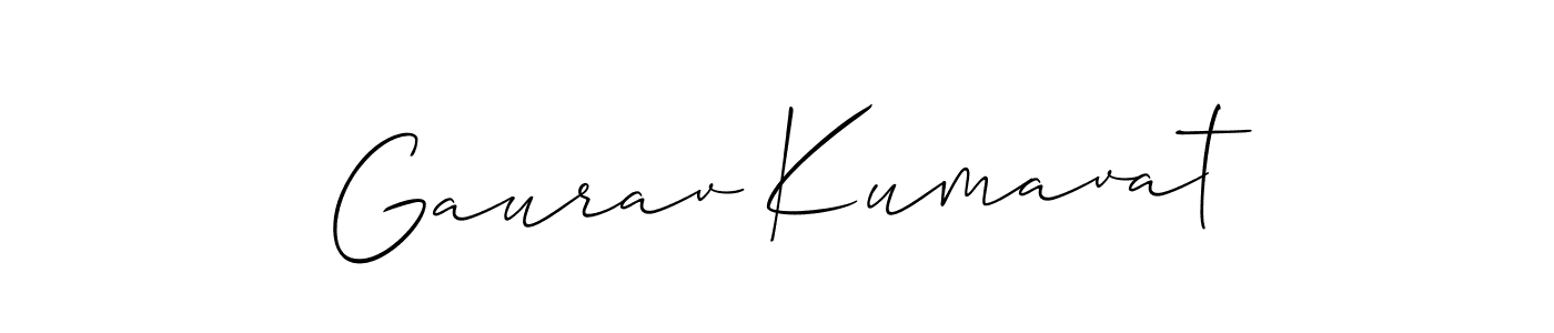 Create a beautiful signature design for name Gaurav Kumavat. With this signature (Allison_Script) fonts, you can make a handwritten signature for free. Gaurav Kumavat signature style 2 images and pictures png