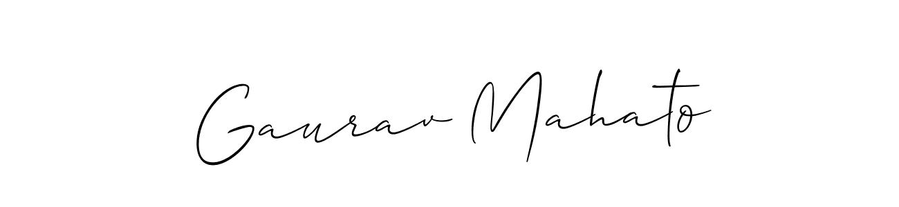Also we have Gaurav Mahato name is the best signature style. Create professional handwritten signature collection using Allison_Script autograph style. Gaurav Mahato signature style 2 images and pictures png