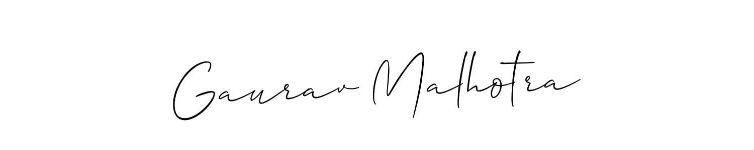 Also we have Gaurav Malhotra name is the best signature style. Create professional handwritten signature collection using Allison_Script autograph style. Gaurav Malhotra signature style 2 images and pictures png
