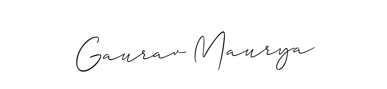 How to make Gaurav Maurya signature? Allison_Script is a professional autograph style. Create handwritten signature for Gaurav Maurya name. Gaurav Maurya signature style 2 images and pictures png