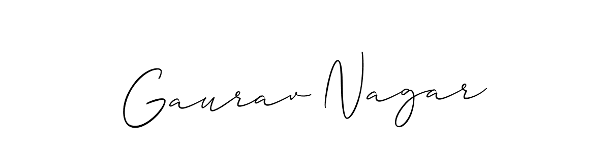 How to Draw Gaurav Nagar signature style? Allison_Script is a latest design signature styles for name Gaurav Nagar. Gaurav Nagar signature style 2 images and pictures png
