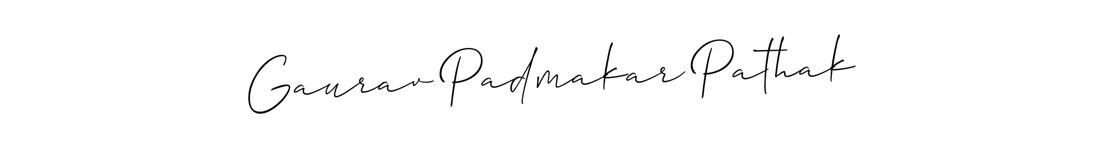 Make a beautiful signature design for name Gaurav Padmakar Pathak. With this signature (Allison_Script) style, you can create a handwritten signature for free. Gaurav Padmakar Pathak signature style 2 images and pictures png