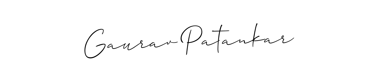 Best and Professional Signature Style for Gaurav Patankar. Allison_Script Best Signature Style Collection. Gaurav Patankar signature style 2 images and pictures png