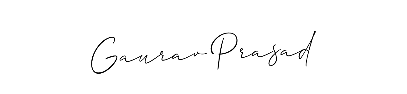 Make a beautiful signature design for name Gaurav Prasad. With this signature (Allison_Script) style, you can create a handwritten signature for free. Gaurav Prasad signature style 2 images and pictures png