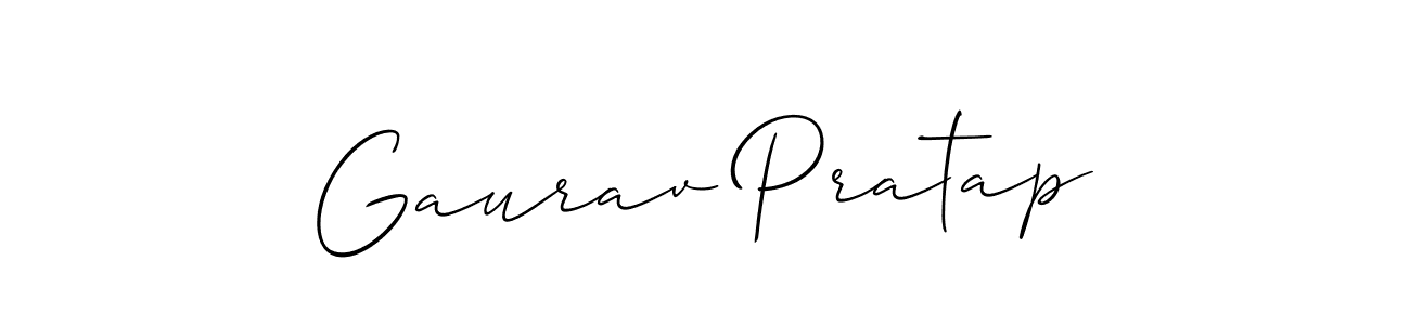 Design your own signature with our free online signature maker. With this signature software, you can create a handwritten (Allison_Script) signature for name Gaurav Pratap. Gaurav Pratap signature style 2 images and pictures png