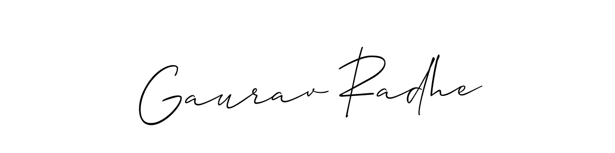 Best and Professional Signature Style for Gaurav Radhe. Allison_Script Best Signature Style Collection. Gaurav Radhe signature style 2 images and pictures png