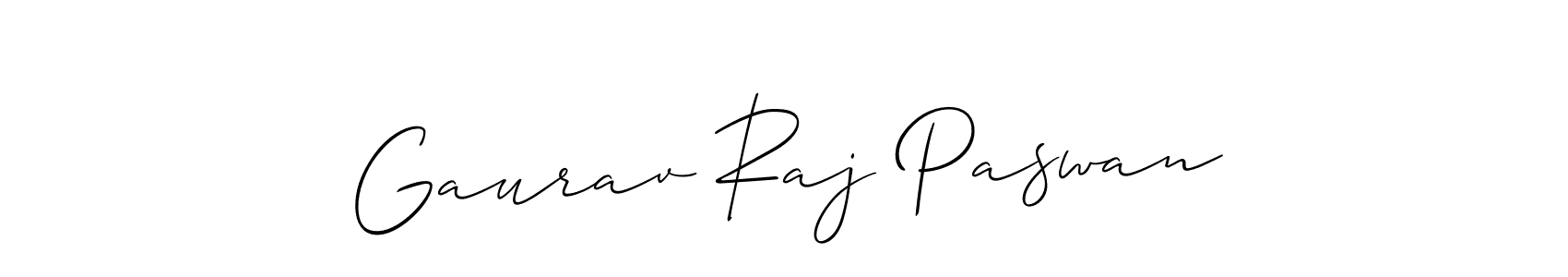 Allison_Script is a professional signature style that is perfect for those who want to add a touch of class to their signature. It is also a great choice for those who want to make their signature more unique. Get Gaurav Raj Paswan name to fancy signature for free. Gaurav Raj Paswan signature style 2 images and pictures png