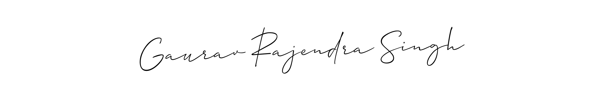 How to make Gaurav Rajendra Singh name signature. Use Allison_Script style for creating short signs online. This is the latest handwritten sign. Gaurav Rajendra Singh signature style 2 images and pictures png