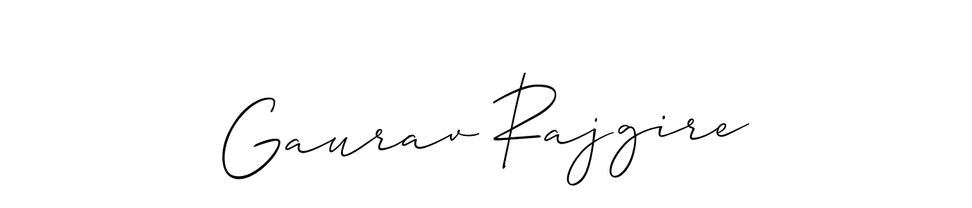 How to make Gaurav Rajgire name signature. Use Allison_Script style for creating short signs online. This is the latest handwritten sign. Gaurav Rajgire signature style 2 images and pictures png