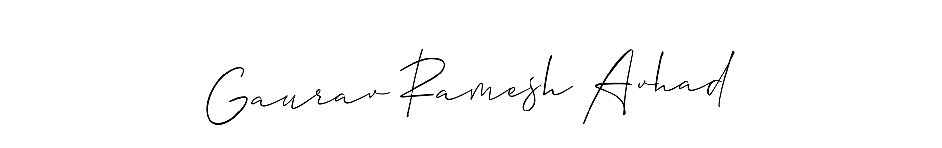You should practise on your own different ways (Allison_Script) to write your name (Gaurav Ramesh Avhad) in signature. don't let someone else do it for you. Gaurav Ramesh Avhad signature style 2 images and pictures png