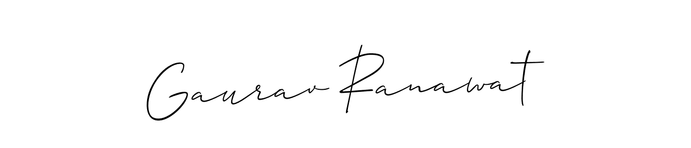 Allison_Script is a professional signature style that is perfect for those who want to add a touch of class to their signature. It is also a great choice for those who want to make their signature more unique. Get Gaurav Ranawat name to fancy signature for free. Gaurav Ranawat signature style 2 images and pictures png