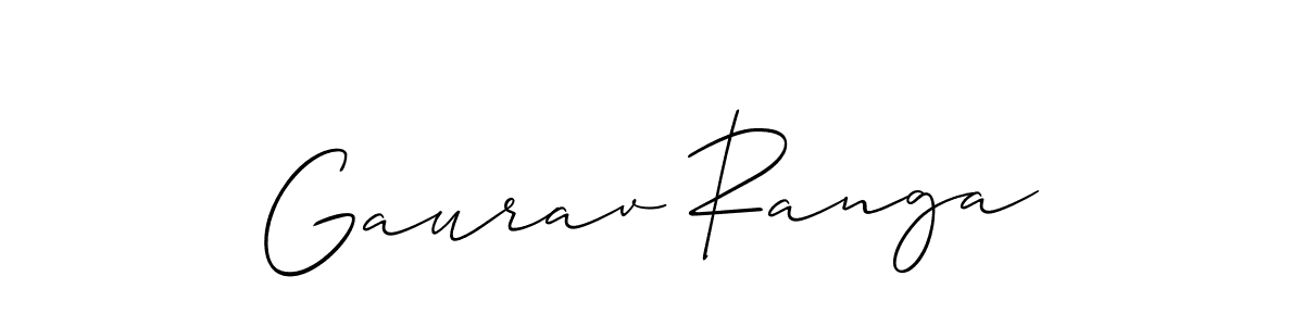 How to make Gaurav Ranga signature? Allison_Script is a professional autograph style. Create handwritten signature for Gaurav Ranga name. Gaurav Ranga signature style 2 images and pictures png