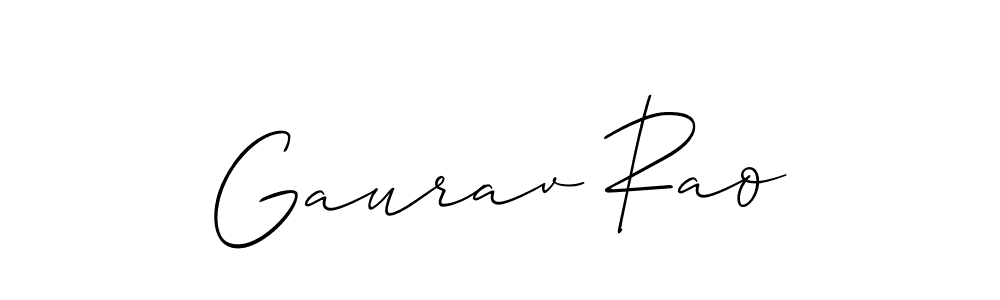 Gaurav Rao stylish signature style. Best Handwritten Sign (Allison_Script) for my name. Handwritten Signature Collection Ideas for my name Gaurav Rao. Gaurav Rao signature style 2 images and pictures png