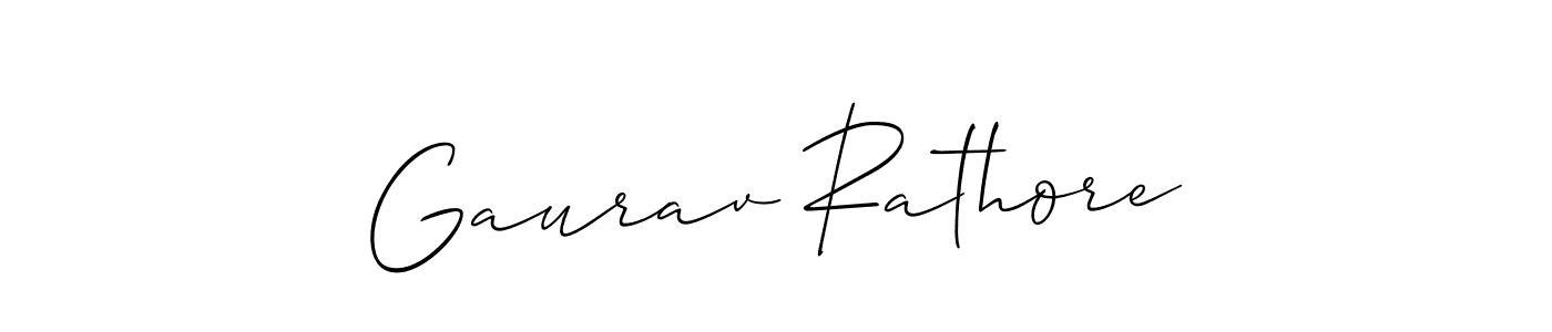Design your own signature with our free online signature maker. With this signature software, you can create a handwritten (Allison_Script) signature for name Gaurav Rathore. Gaurav Rathore signature style 2 images and pictures png