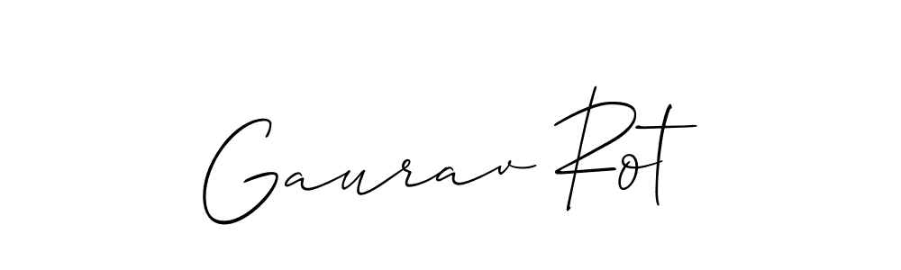 How to make Gaurav Rot signature? Allison_Script is a professional autograph style. Create handwritten signature for Gaurav Rot name. Gaurav Rot signature style 2 images and pictures png