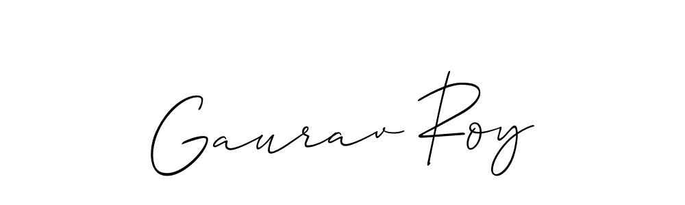 This is the best signature style for the Gaurav Roy name. Also you like these signature font (Allison_Script). Mix name signature. Gaurav Roy signature style 2 images and pictures png